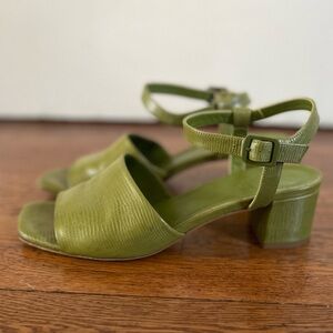 Everlane Green Block Heel Sandals 11